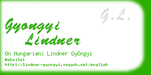 gyongyi lindner business card